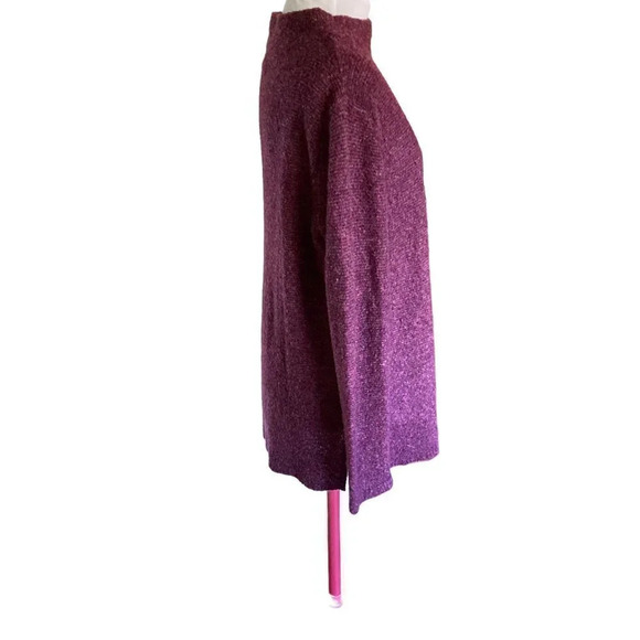𝅺Old Navy Marled Nubby Purple Pullover Wool‎ Blend Sweater, Size Large - Picture 2 of 7